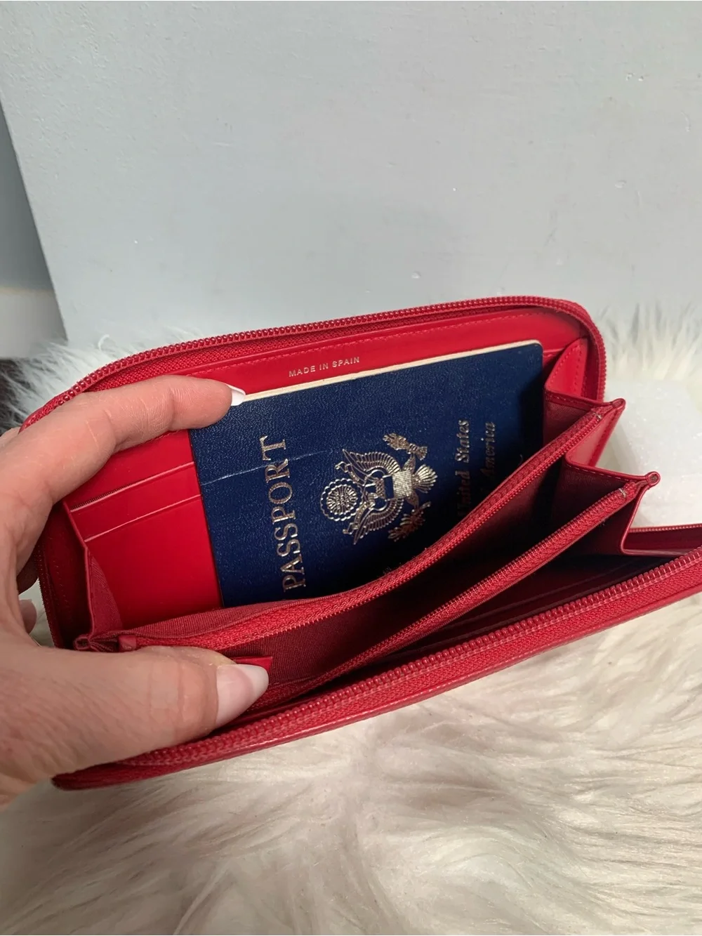 Authentic Chanel hot pink zippy wallet